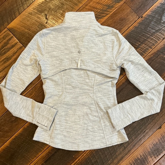 Lululemon Define Jacket Heathered Light Gray White Size 6 - Picture 4 of 12